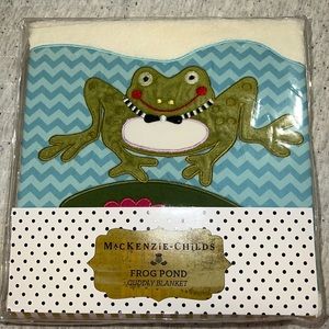Mackenzie Childs Frog Pond baby blanket
